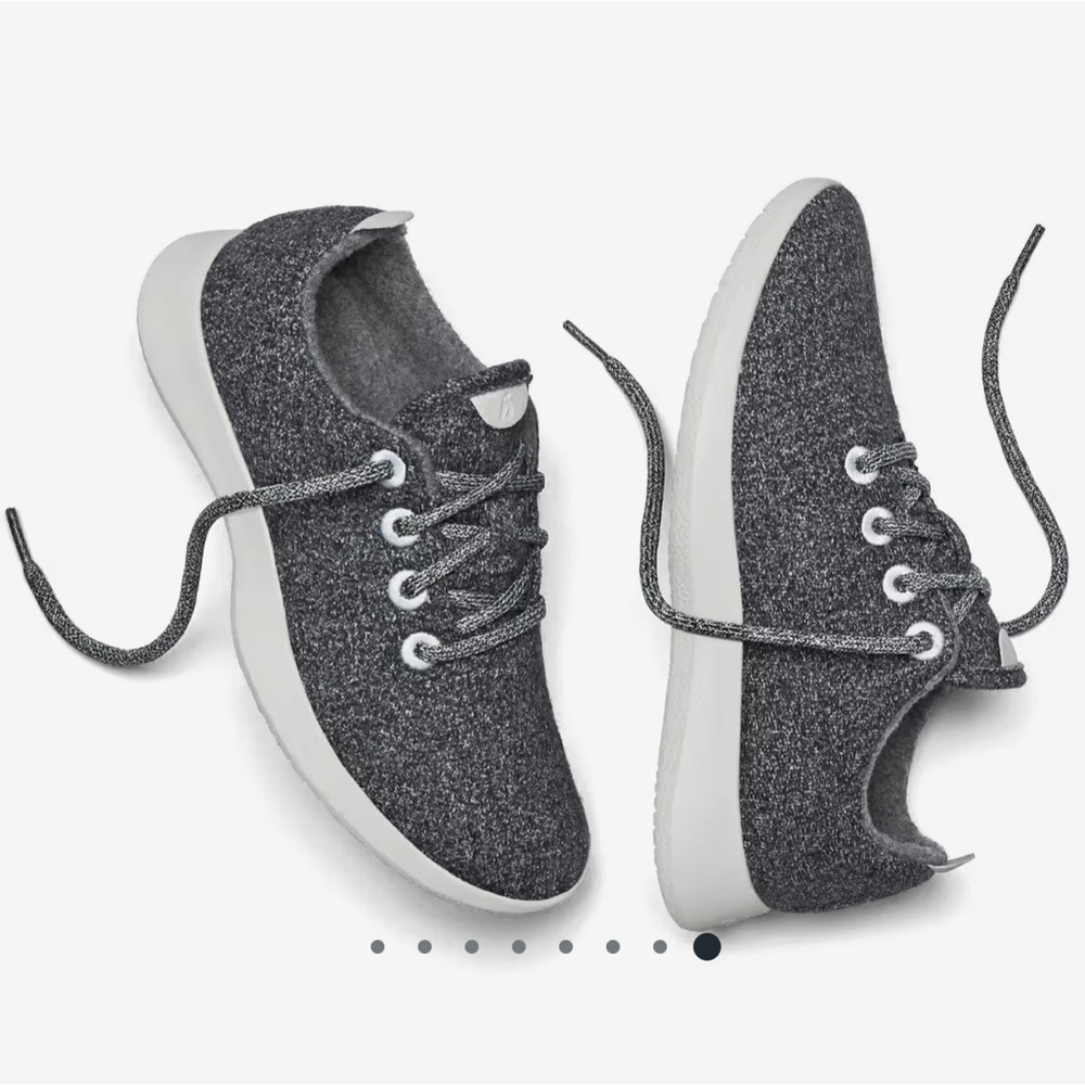 Allbirds Women’s Wool Runners Superfine Merino Lace Up Sneakers Natural Grey